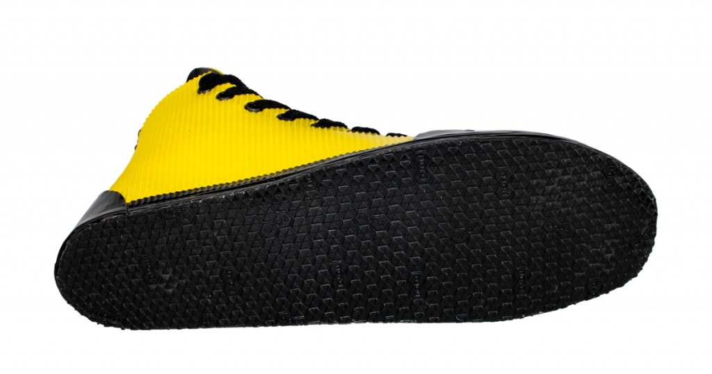Latex Sneakers RIFFLE gelb schwarz  Laser Edition